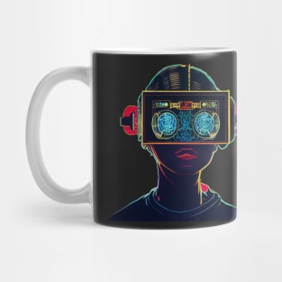 cyberpunk woman Mug